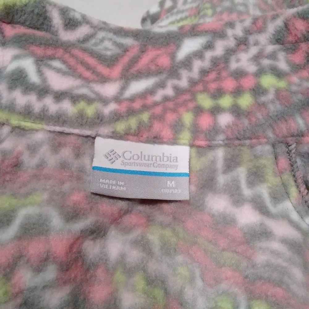 Columbia Girl's Full Zip Medium 10/12 EXCELLENT - Picture 5 of 5